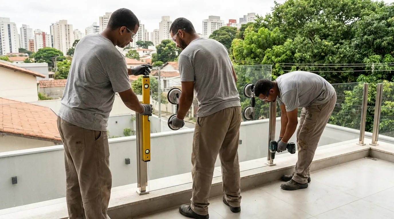 Guarda-Corpo de Vidro para Sacada em Juiz de Fora‑MG